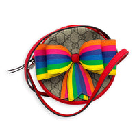 GG Supreme Ribbon Multi-colour Crossbody Bag in Coated Canvas, Silver hardware