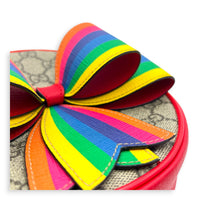GG Supreme Ribbon Multi-colour Crossbody Bag in Coated Canvas, Silver hardware