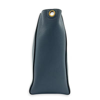 Sangle Blue Bucket Bag in Calfskin, Gold hardware