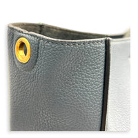 Sangle Blue Bucket Bag in Calfskin, Gold hardware