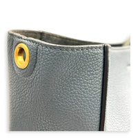Sangle Blue Bucket Bag in Calfskin, Gold hardware