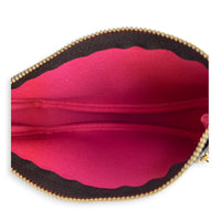 Mini Pochette Accessoires Pouch Fuchsia in Monogram Coated Canvas, Gold hardware
