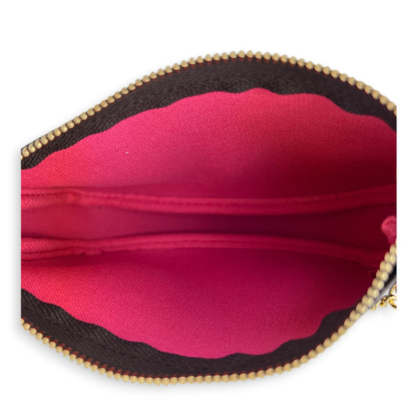 Mini Pochette Accessoires Pouch Fuchsia in Monogram Coated Canvas, Gold hardware