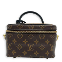 Vanity Monogram Top Handle Bag in Monogram Coated Canvas, Gold hardware