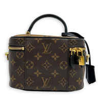Vanity Monogram Top Handle Bag in Monogram Coated Canvas, Gold hardware