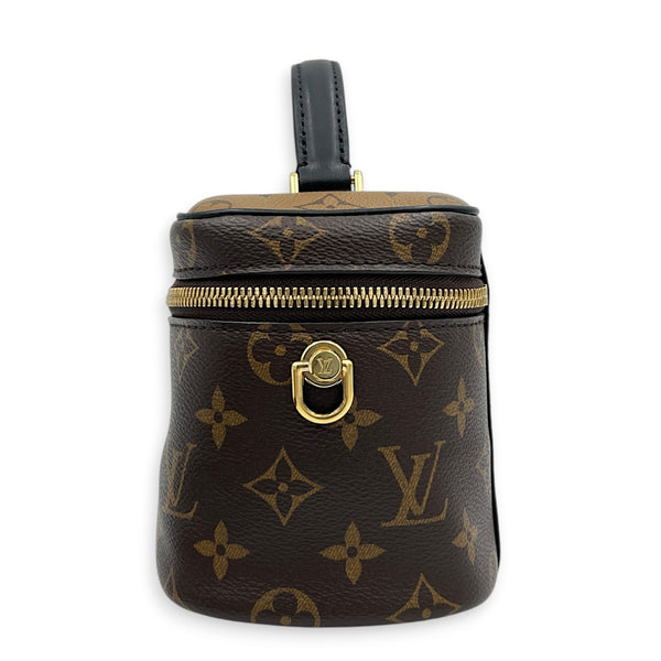 Vanity Monogram Top Handle Bag in Monogram Coated Canvas, Gold hardware