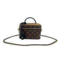 Vanity Monogram Top Handle Bag in Monogram Coated Canvas, Gold hardware