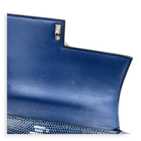 Verrou Bleu De Malte in Lizard Varanus Niloticus, Gold hardware
