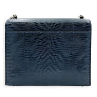 Verrou Bleu De Malte in Lizard Varanus Niloticus, Gold hardware