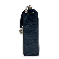 Verrou Bleu De Malte in Lizard Varanus Niloticus, Gold hardware