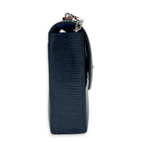 Verrou Bleu De Malte in Lizard Varanus Niloticus, Gold hardware
