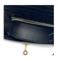 Kelly Noir in Shiny Niloticus, Gold hardware