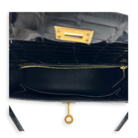 Kelly Noir in Shiny Niloticus, Gold hardware