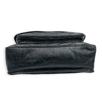 Niki Medium Black Shoulder Bag in Calfskin, Monochrome hardware
