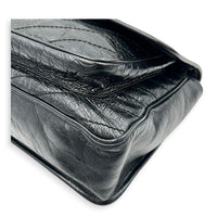 Niki Medium Black Shoulder Bag in Calfskin, Monochrome hardware