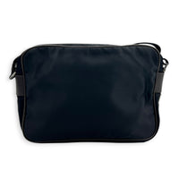 Re-Nylon Crossbody Bag Nero in Nylon, Silver hardware