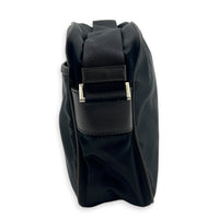 Re-Nylon Crossbody Bag Nero in Nylon, Silver hardware