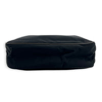 Re-Nylon Crossbody Bag Nero in Nylon, Silver hardware