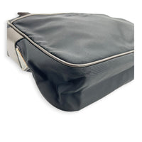 Re-Nylon Crossbody Bag Nero in Nylon, Silver hardware