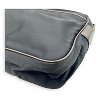 Re-Nylon Crossbody Bag Nero in Nylon, Silver hardware