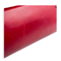 Kelly Cut Bi-Color Rubis/Rose Shocking Clutch in Tadelakt, Palladium hardware