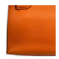 Kelly Pochette Orange H Top Handle Bag in Swift, Palladium hardware