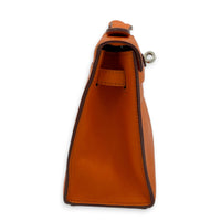 Kelly Pochette Orange H Top Handle Bag in Swift, Palladium hardware