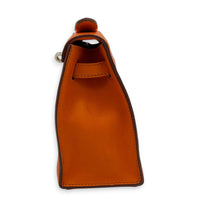 Kelly Pochette Orange H Top Handle Bag in Swift, Palladium hardware