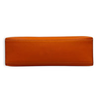 Kelly Pochette Orange H Top Handle Bag in Swift, Palladium hardware