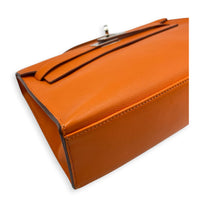 Kelly Pochette Orange H Top Handle Bag in Swift, Palladium hardware