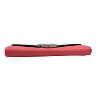 FF Diamonds Continental Grey/Pink Wallet On Chain in Calfskin, Silver hardware