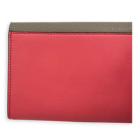 FF Diamonds Continental Grey/Pink Wallet On Chain in Calfskin, Silver hardware