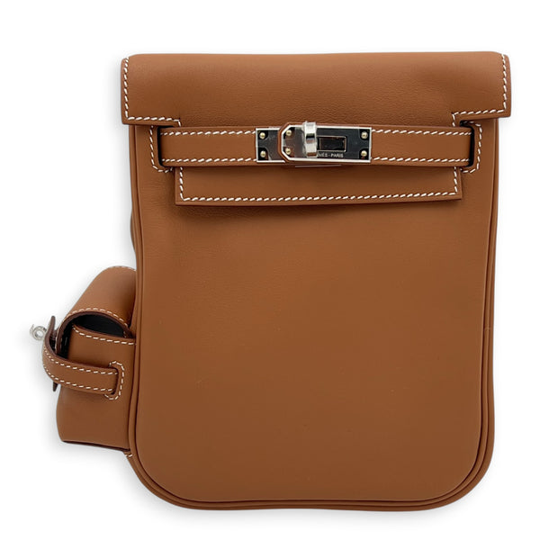 Kelly Jump Gold Backpack in Swift, Palladium hardware