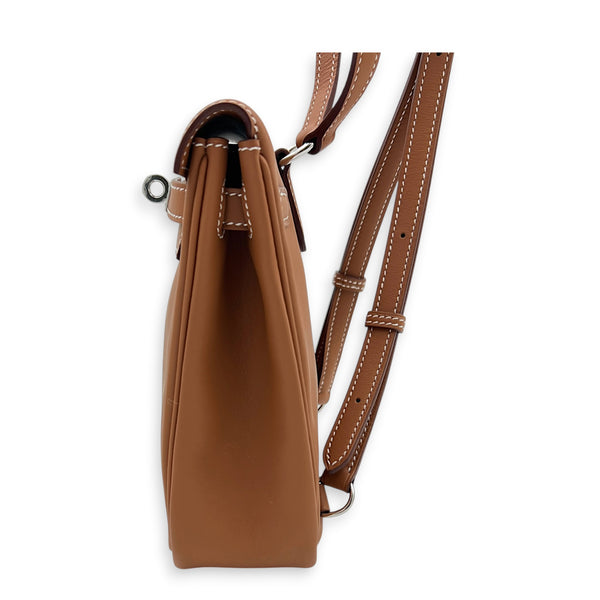 Kelly Jump Gold Backpack in Swift, Palladium hardware