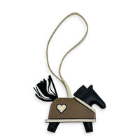 Robeo Noir/Craie/Etoupe Charm in Lambskin