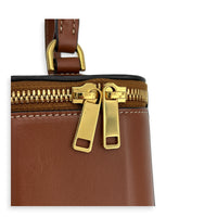 Triomphe Mini Brown Vanity Bag in Calfskin, Gold hardware
