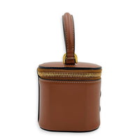 Triomphe Mini Brown Vanity Bag in Calfskin, Gold hardware