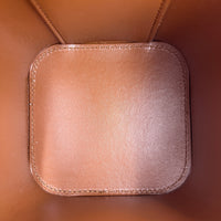 Triomphe Mini Brown Vanity Bag in Calfskin, Gold hardware