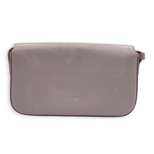 Triomphe Claude Purple Shoulder Bag in Calfskin, Gold hardware