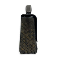 Intrecciato Gold Shoulder Bag in Lambskin, Gunmetal hardware