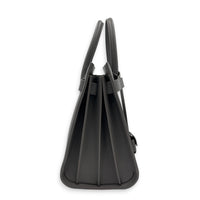 Sac de Jour Top Handle Bag Large Grey in Calfskin, Gold hardware