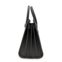 Sac de Jour Top Handle Bag Large Grey in Calfskin, Gold hardware