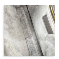 Sac de Jour Top Handle Bag Large Grey in Calfskin, Gold hardware