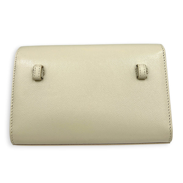 Kate White Belt Bag in Calfskin, Gold hardware
