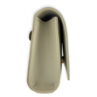 Kate White Belt Bag in Calfskin, Gold hardware