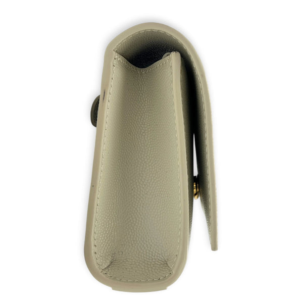 Kate White Belt Bag in Calfskin, Gold hardware