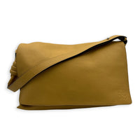 Flamenco Yellow Shoulder Bag in Calfskin, Silver hardware