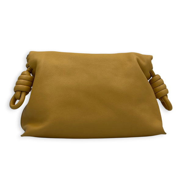 Flamenco Yellow Shoulder Bag in Calfskin, Silver hardware