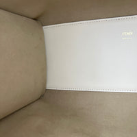 Sunshine Tote White Tote Bag in Calfskin, Gold hardware