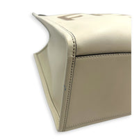 Sunshine Tote White Tote Bag in Calfskin, Gold hardware